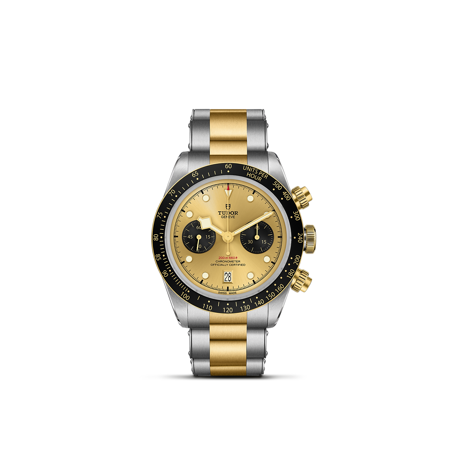 Tudor Black Bay Chrono S G 41mm Unisex Yellow Gold Sapphire Crystal Stainless Steel One Size