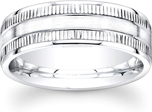 Men's Satin Finish Wedding Band-7mm
