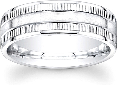 Men's Satin Finish Wedding Band-7mm
