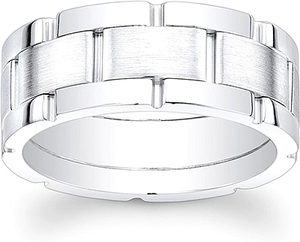 Men's Segmented Wedding Band-8.5mm
