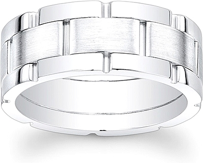 Men's Segmented Wedding Band-8.5mm