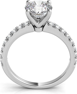 Nouveau Pave Diamond Engagement Ring