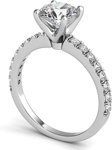 Nouveau Pave Diamond Engagement Ring