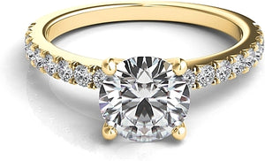 Nouveau Pave Diamond Engagement Ring
