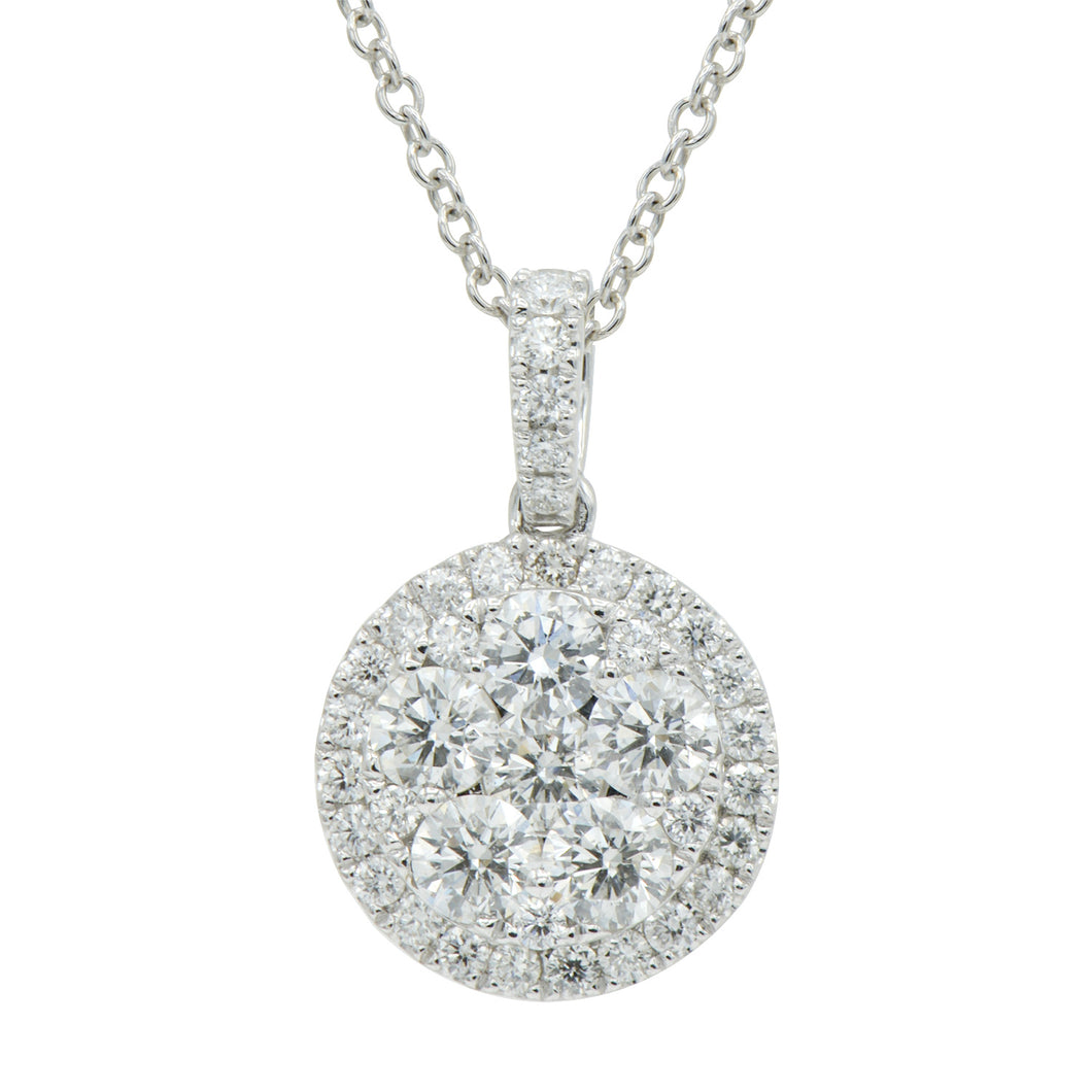 pendant features round brilliant cut diamonds totaling .20ct on an ...