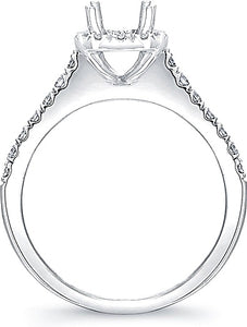 This stylish setting features round brilliant pave-set diamonds in ...
