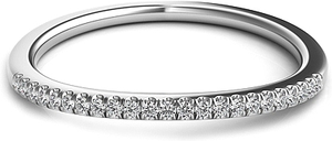 Pave Diamond Fitted Wedding Band