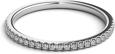 Pave Diamond Wedding Band