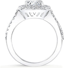Pave Double Halo Diamond Engagement Ring