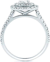 Pave Double Halo Diamond Engagement Ring