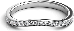 Pave Fitted Diamond Wedding Band