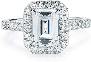 Pave Halo Diamond Engagement Ring