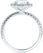 Pave Set Halo Diamond Engagement Ring