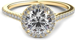 A stylish thin single row of pave-set diamonds will perfectly show ...