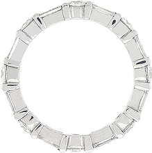 Platinum 1.92ct Round & Baguette Diamond Eternity Band