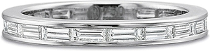 Precision Set Baguette Diamond Wedding Band
