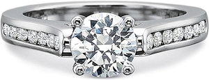 Precision Set Channel Set Diamond Engagement ring