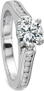 Precision Set Channel Set Diamond Engagement ring