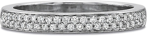 Precision Set Double Row Diamond Wedding Band