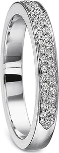 Precision Set Double Row Diamond Wedding Band
