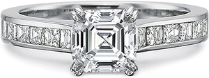 Precision Set Flush Fit Channel Set Diamond Engagement Ring