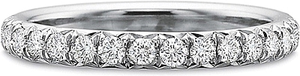 Precision Set French Pave Diamond Wedding Band
