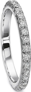 Precision Set French Pave Diamond Wedding Band