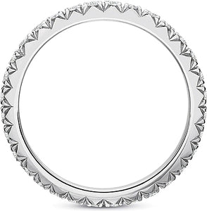 Precision Set French Pave Diamond Wedding Band