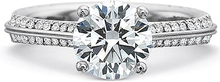 Precision Set Knife Edge Diamond Engagement Ring