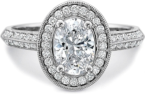 Precision Set Knife Edge Diamond Engagement Ring