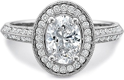 Precision Set Knife Edge Diamond Engagement Ring