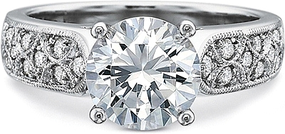 Precision Set Lattice Diamond Engagement Ring