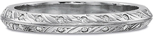 Precision Set Leaf Pattern Diamond Wedding Band