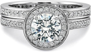 Precision Set Pave Diamond Engagement Ring