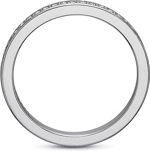 Precision Set Pave Diamond Wedding Band