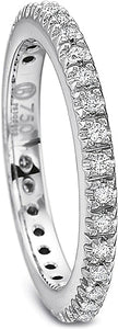 Precision Set Pave Diamond Wedding Band