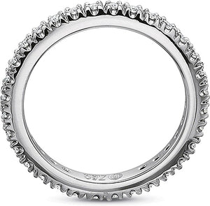 Precision Set Pave Diamond Wedding Band