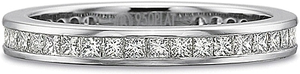 Precision Set Princess Channel Diamond Wedding Band