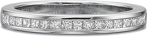 Precision Set Princess Cut Diamond Wedding Band
