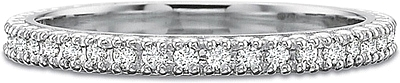Precision Set Round Brilliant Cut Diamond Wedding Band-1098