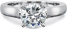 Precision Set Solitaire Flush Fit Diamond Engagement Ring