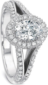 Precision Set Split Shank Diamond Engagement Ring
