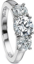 Precision Set Three Stone Diamond Engagement Ring