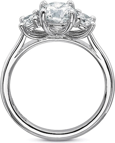 2020 Precision Set Three Stone Diamond Engagement Ring Setting