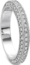 Precision Set Triple Row Diamond Wedding Band
