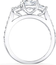 Princess Cut Pave Diamond Engagement Ring