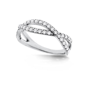Diamond Infinity Ring in 14k White Gold with 36 Diamonds weighing ....