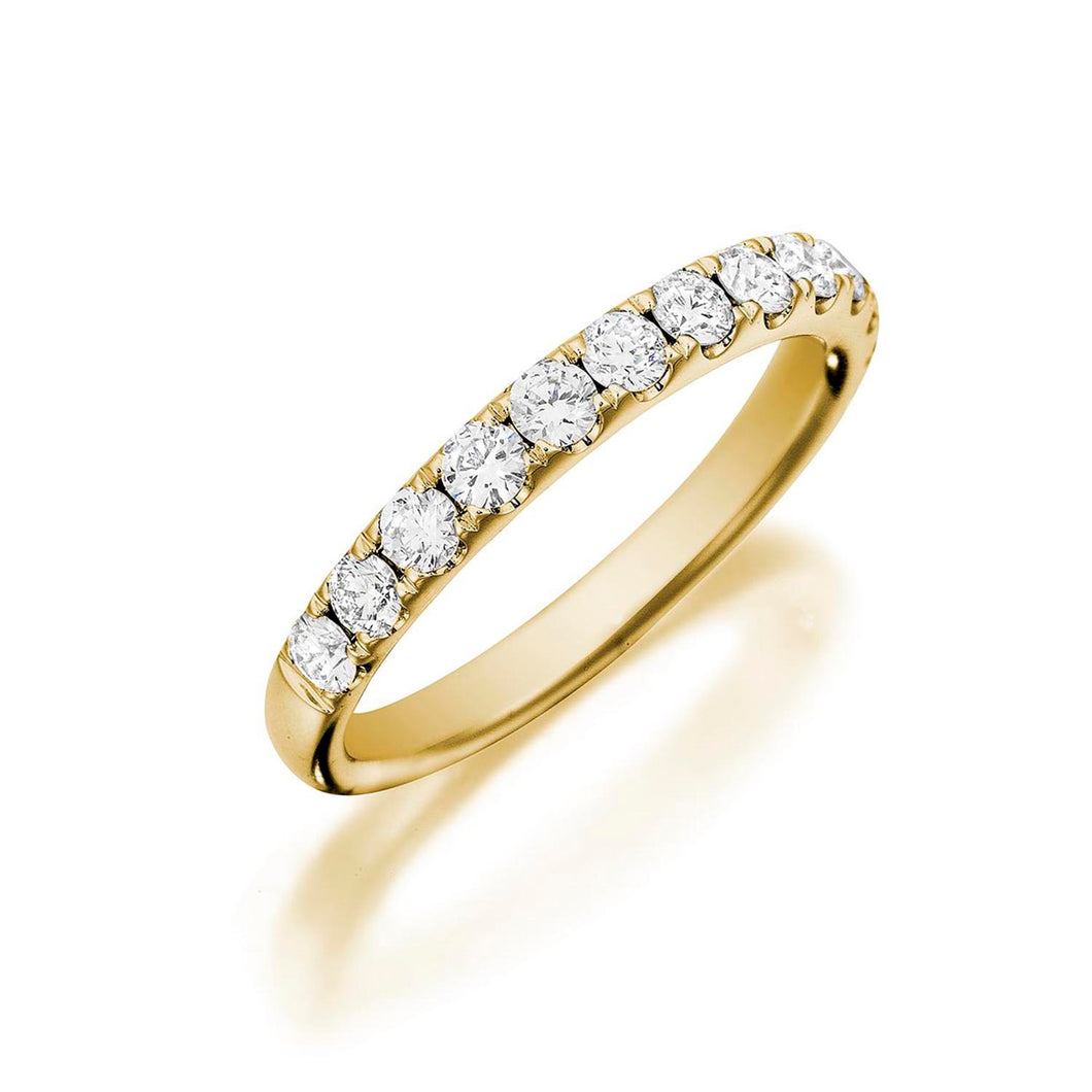 14k Yellow Gold Diamond Wedding Band