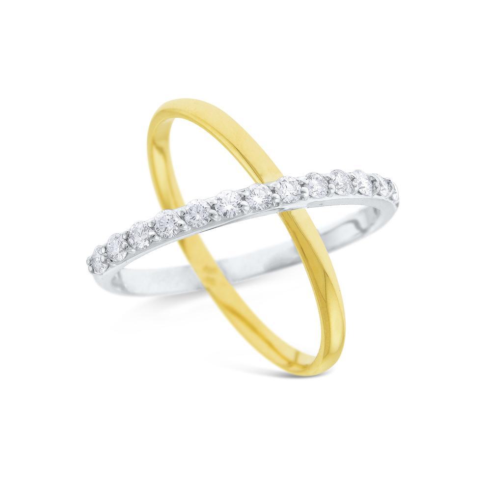 This diamond ring features round brilliant cut diamonds that total ...
