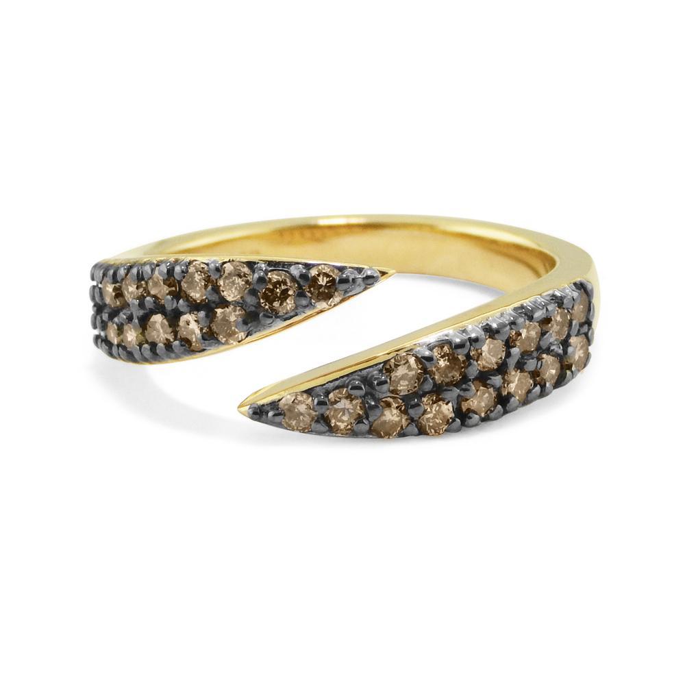 14K Champagne Diamond Ring. Available in yellow, white and rose gol...